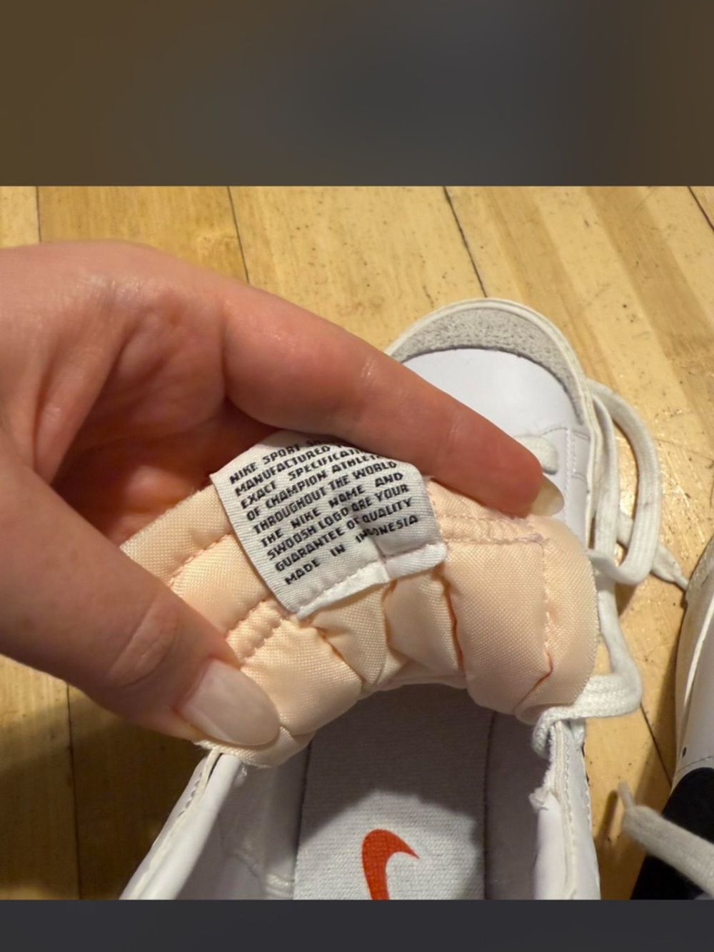 Nike White and Black High-Top Sneakers - Picture 5 of 6